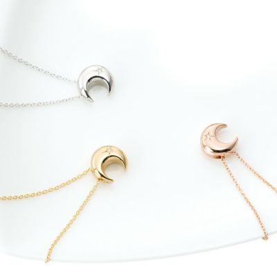 遺骨ペンダント Soul Jewelry　クレッセント　K10・ダイヤモンド